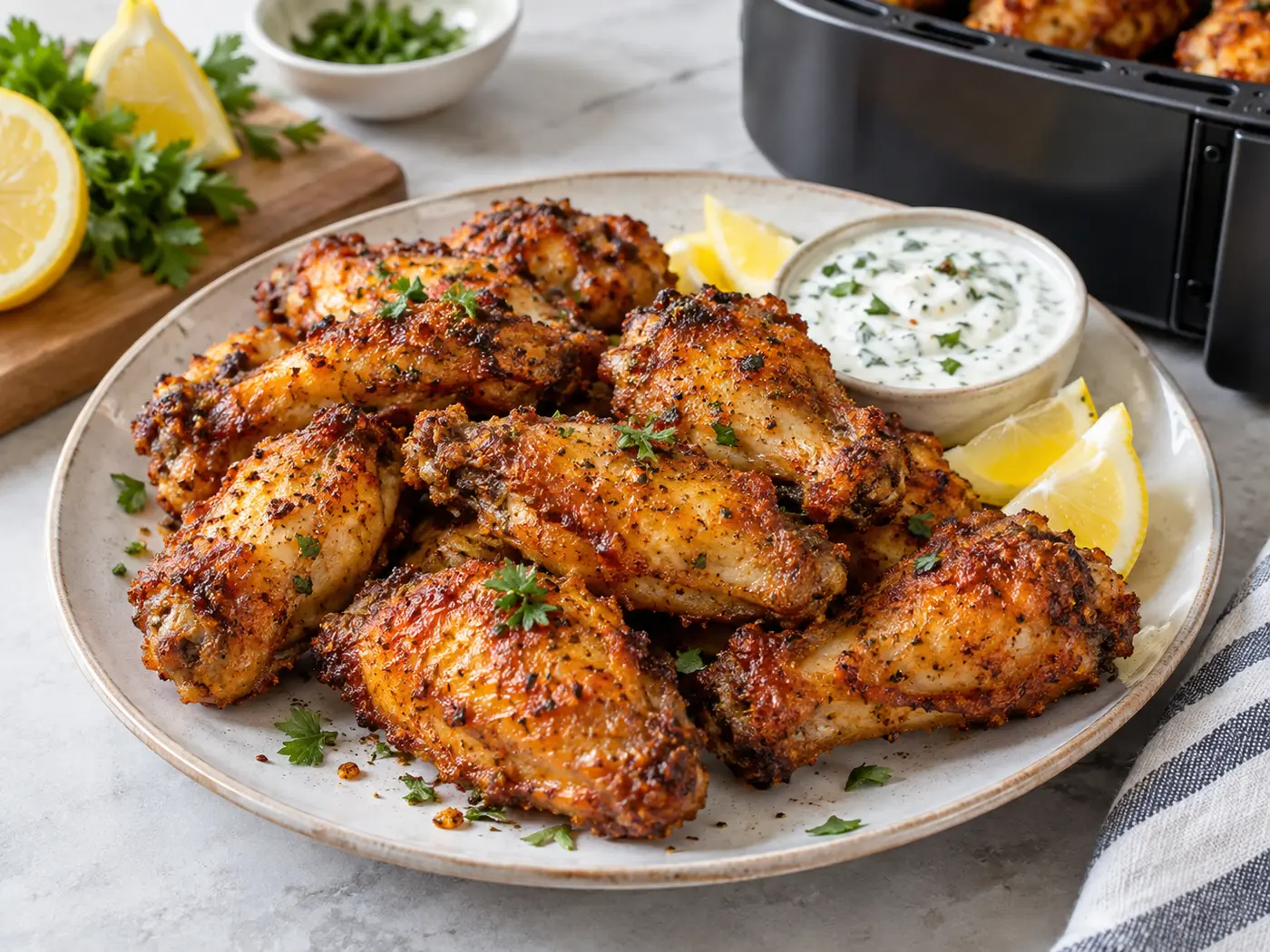 Alitas de pollo crujientes en Air Fryer