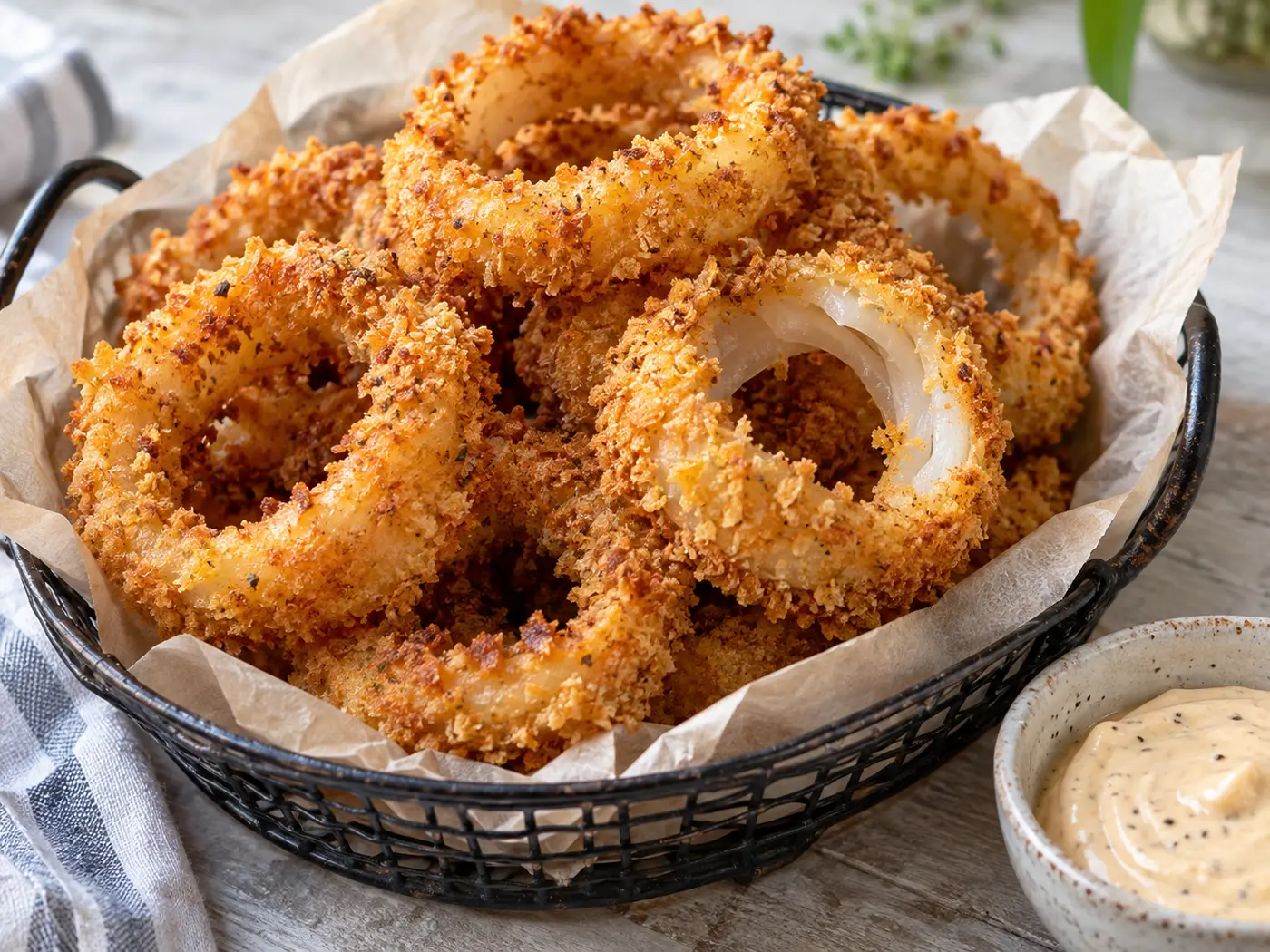 Aros de cebolla en Air Fryer