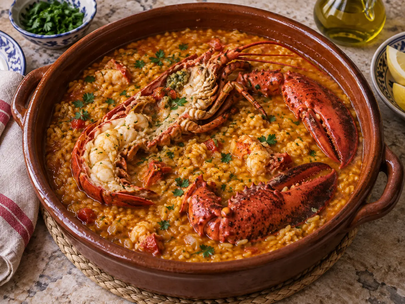 Arroz caldoso con bogavante