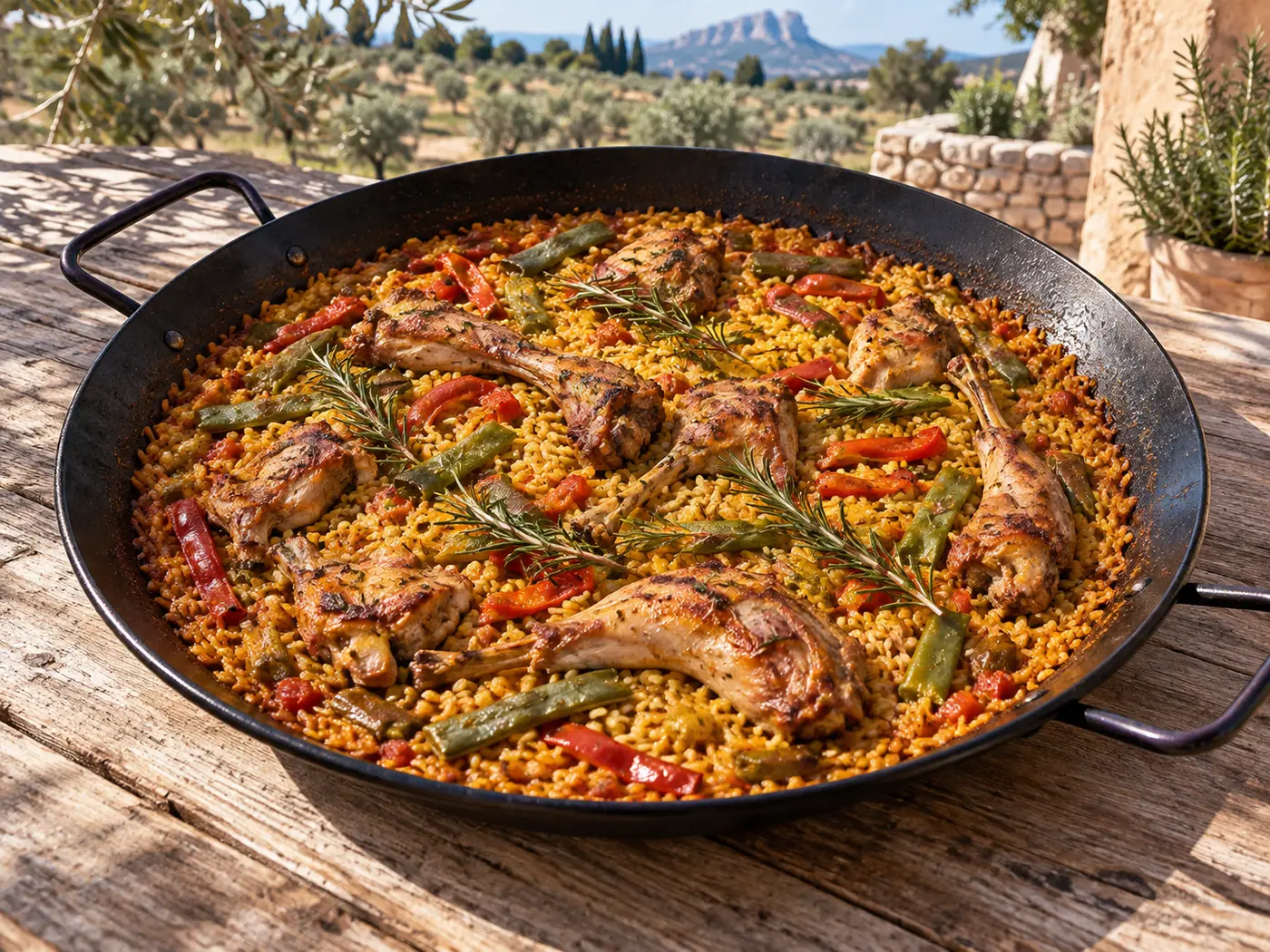 Arroz con conejo y romero