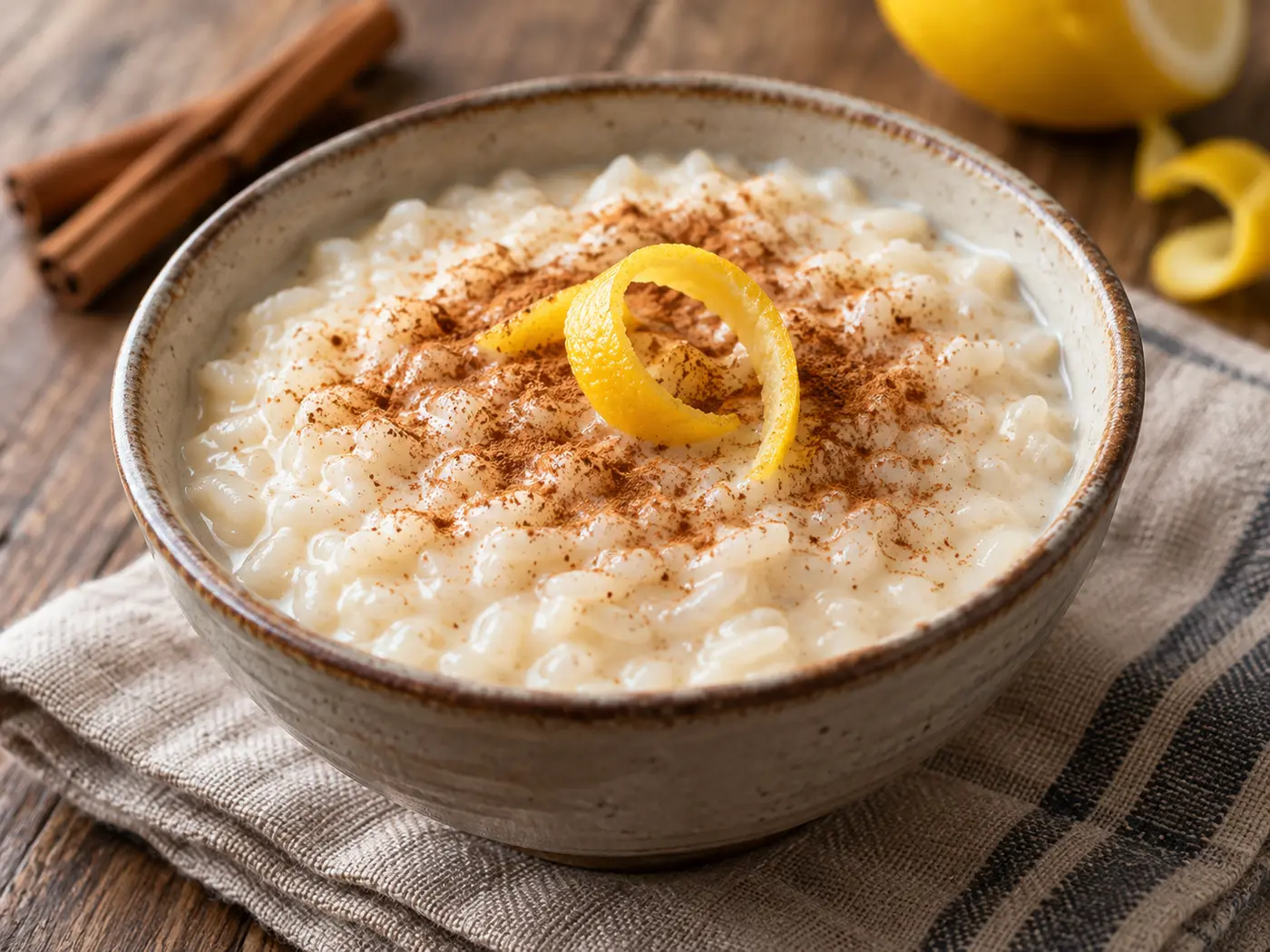 Arroz con leche cremoso