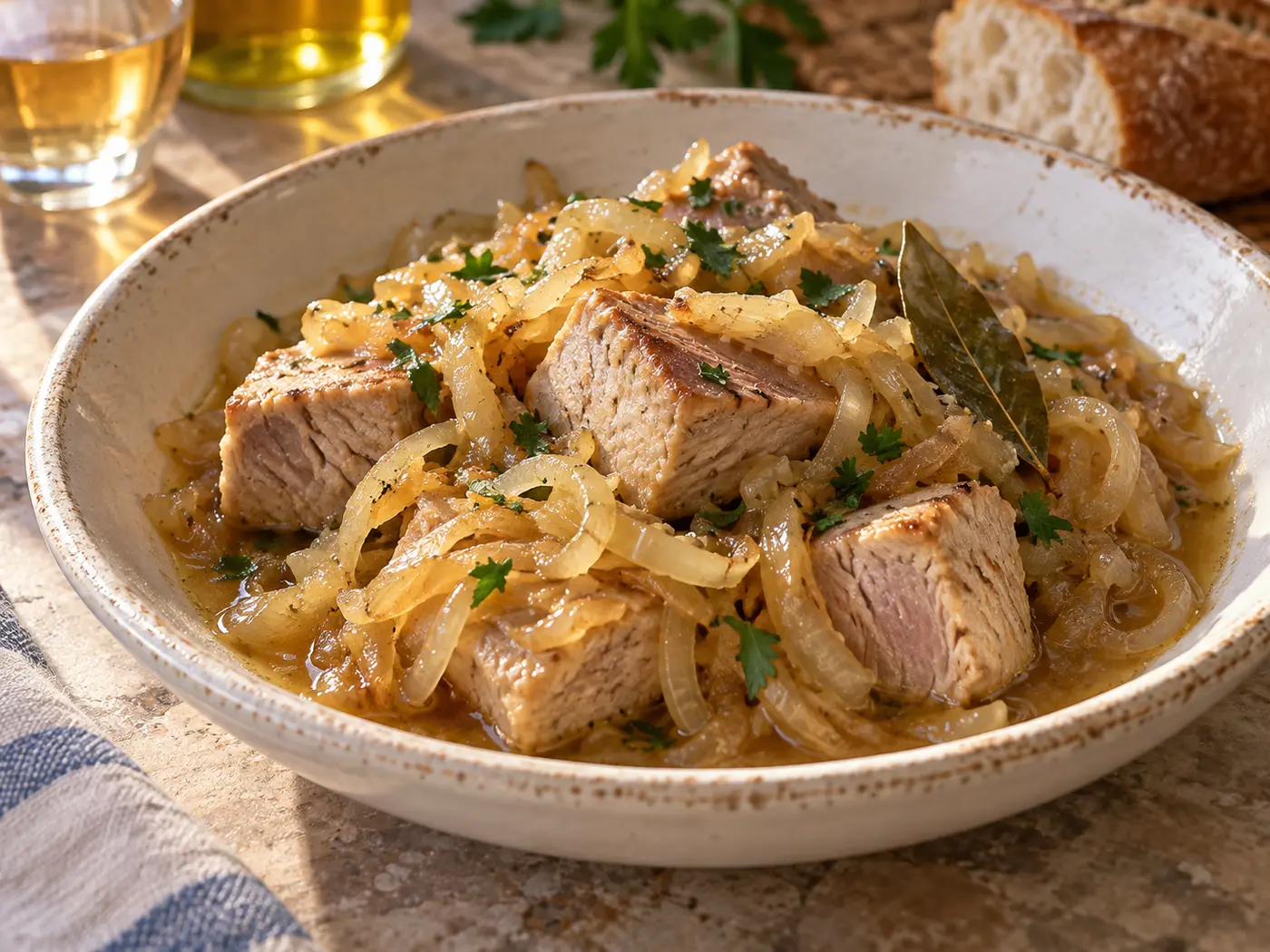Atún encebollado gaditano