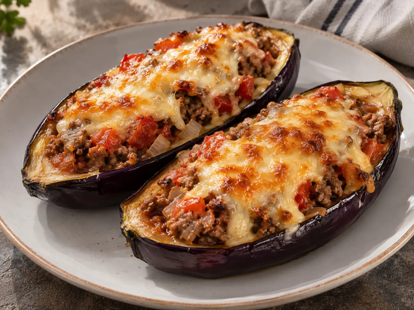 Berenjenas rellenas de carne