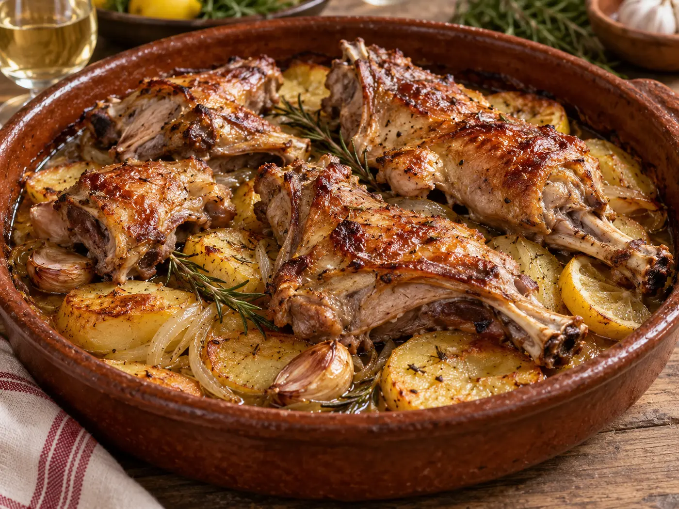 Cabrito al horno con patatas