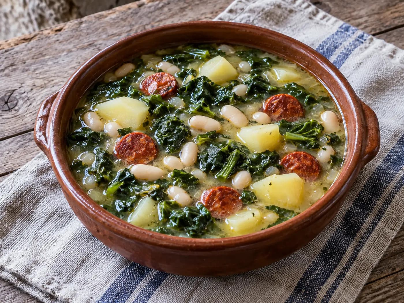Caldo gallego con grelos