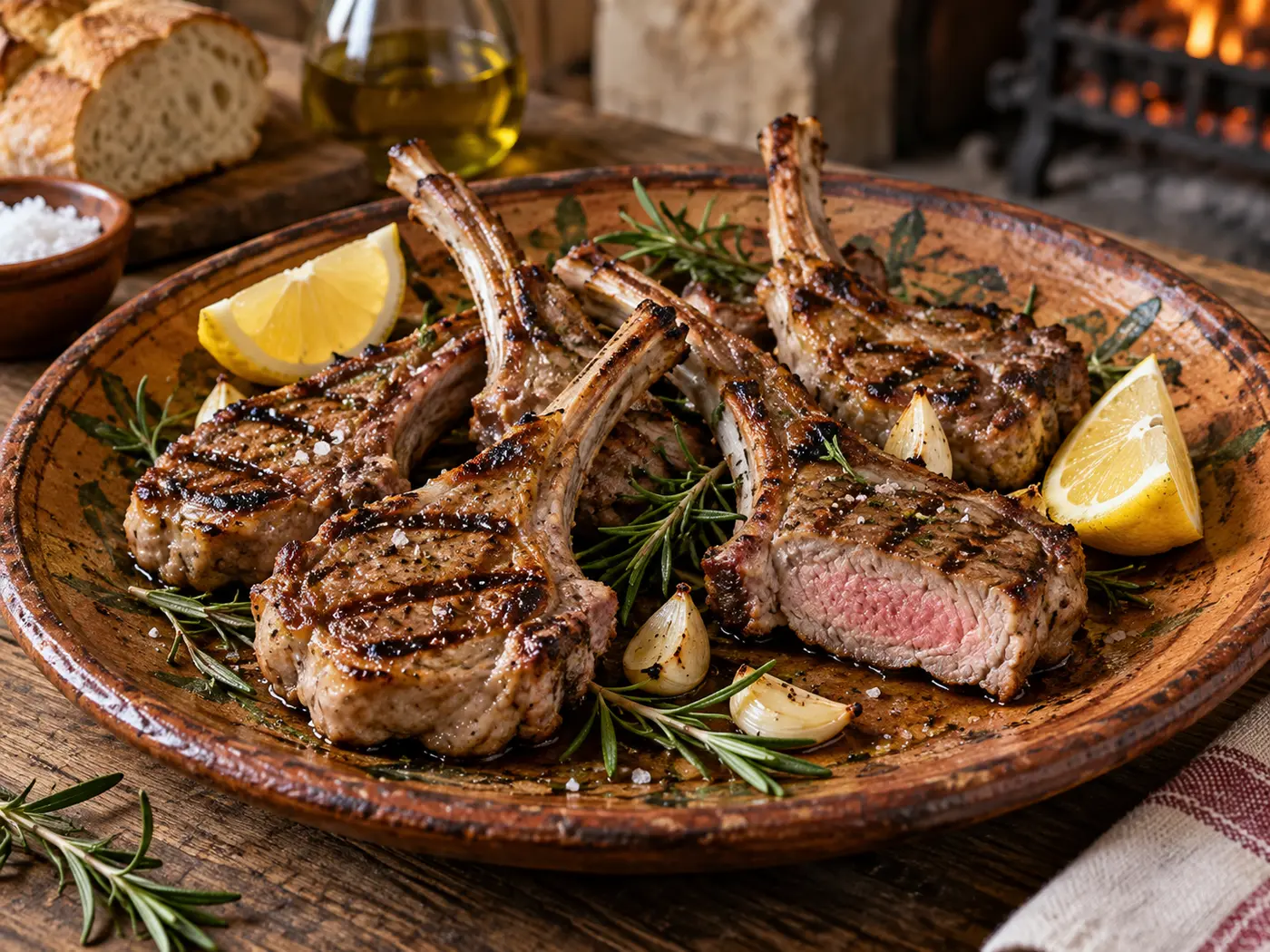 Chuletillas de cordero a la plancha con romero
