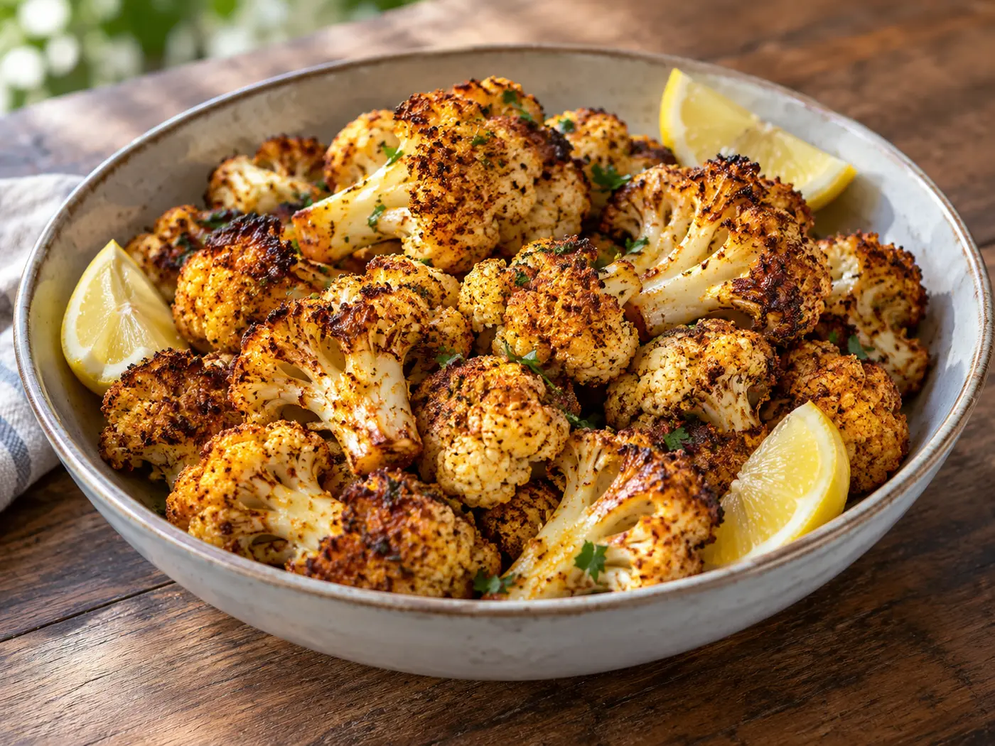 Coliflor especiada en Air Fryer