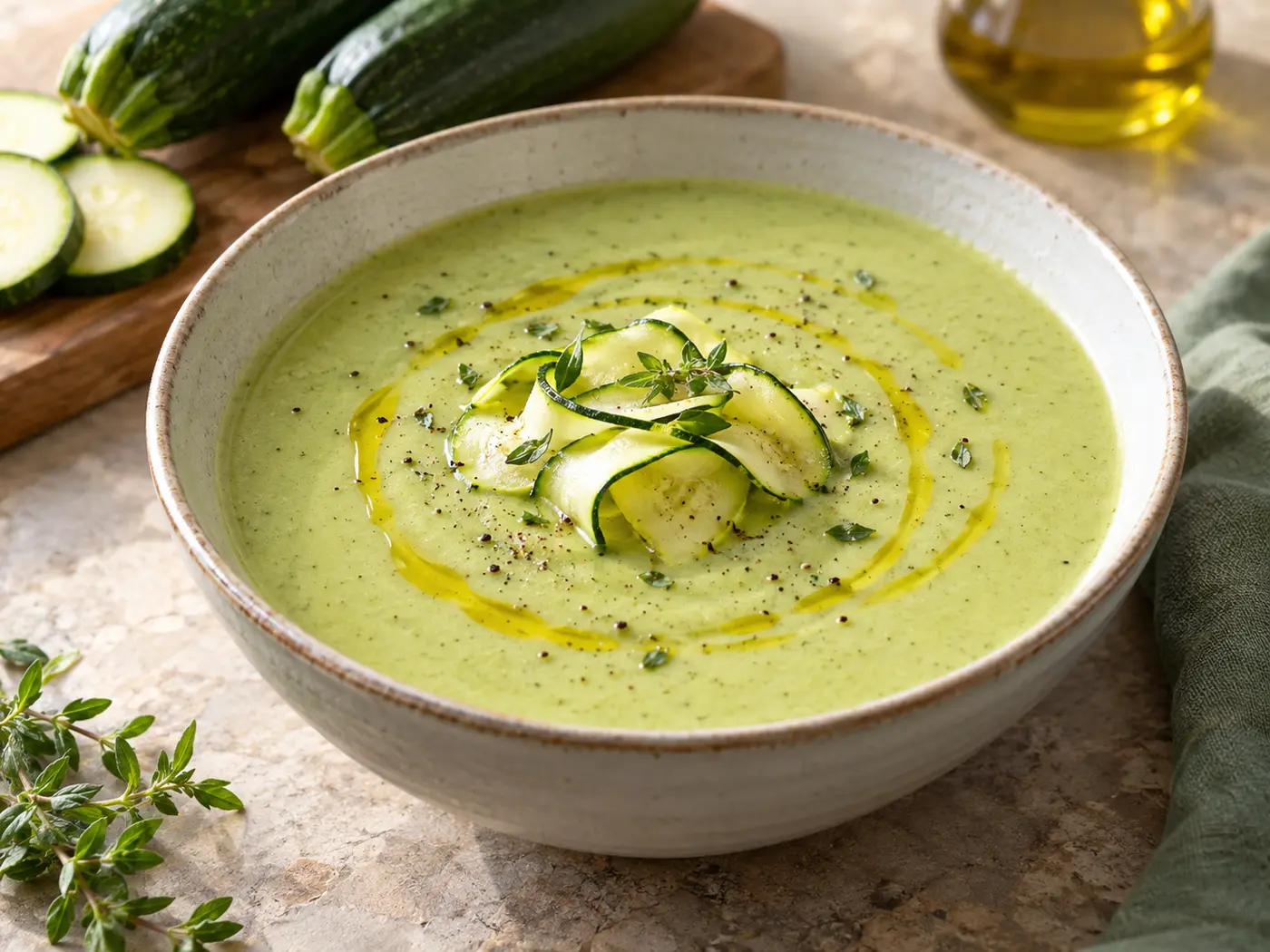 Crema de calabacín ligera