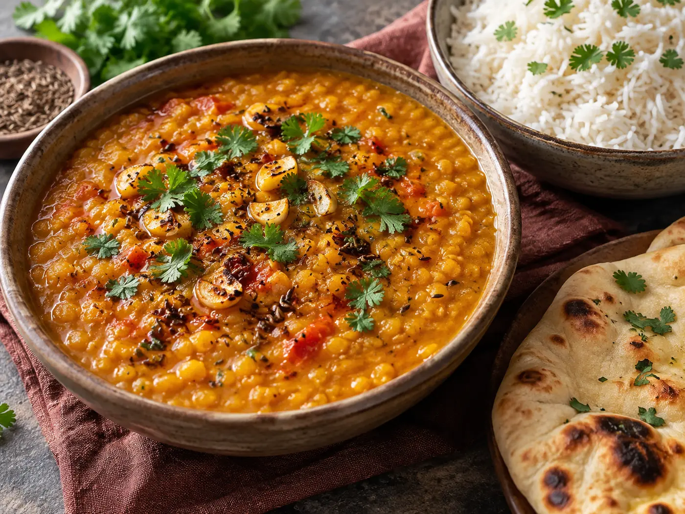 Dal de lentejas rojas