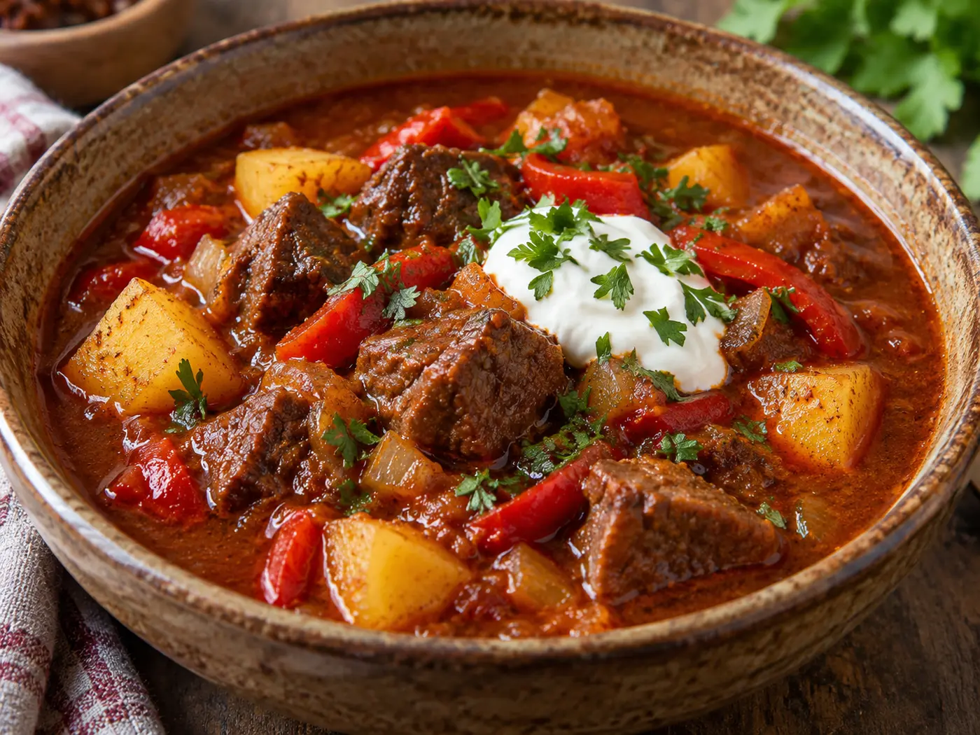 Goulash húngaro de ternera