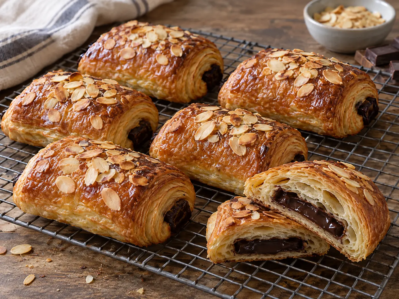 Napolitanas de chocolate caseras
