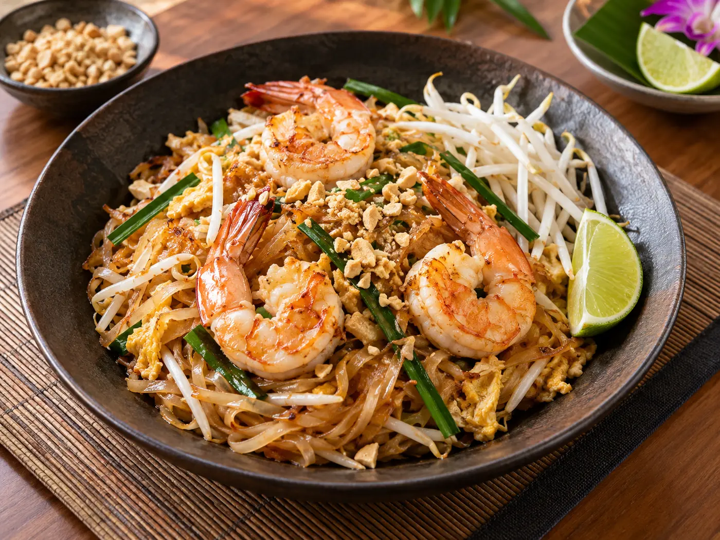 Pad thai de gambas