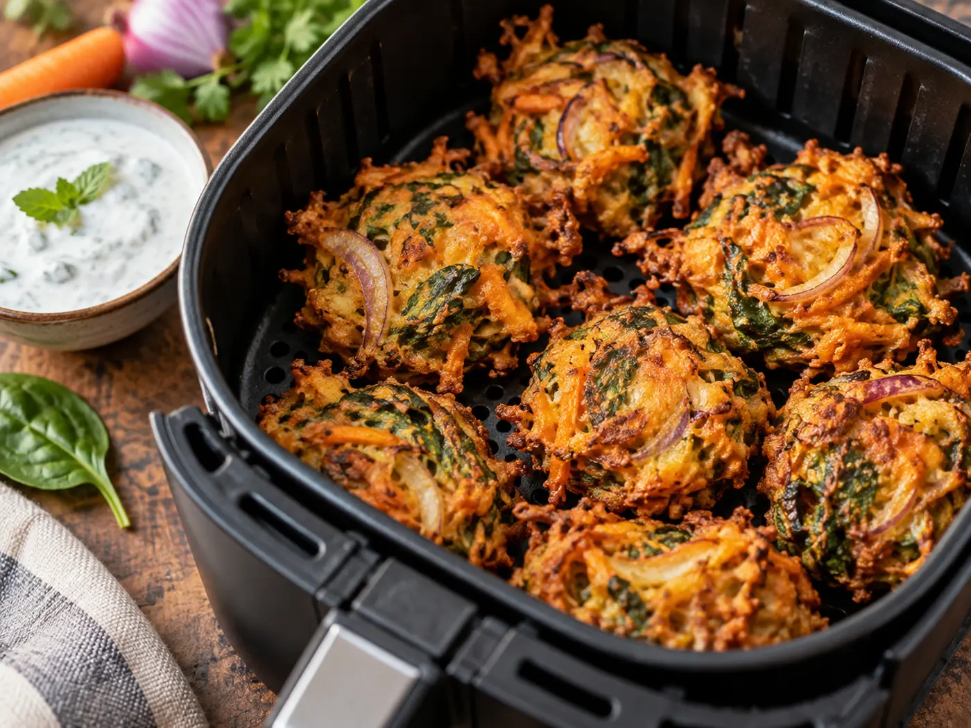 Pakoras de verduras en Air Fryer
