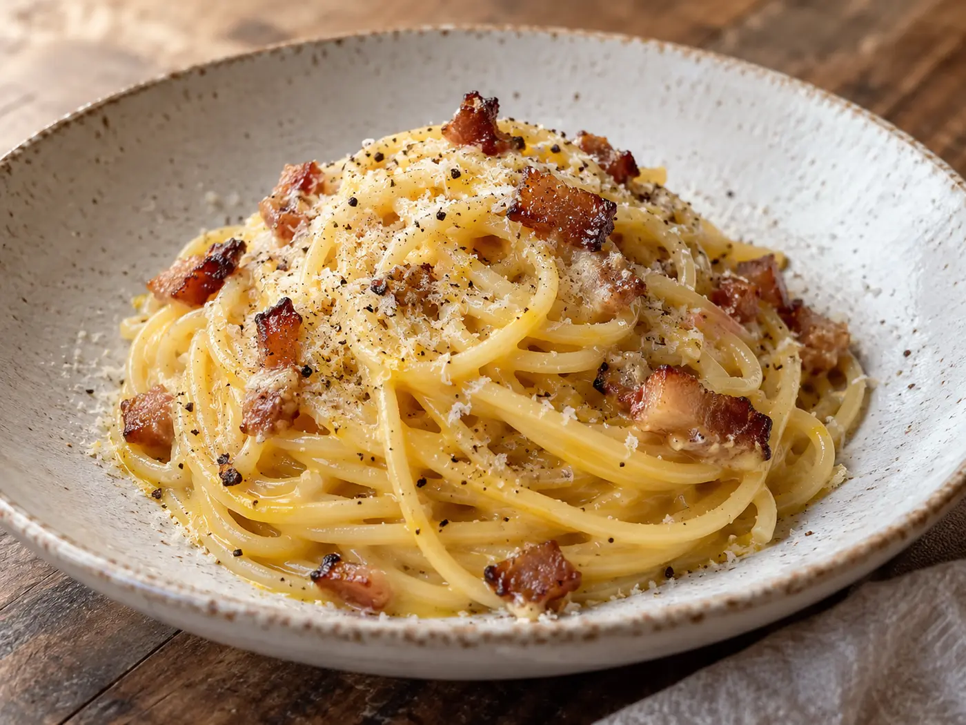 Pasta carbonara auténtica