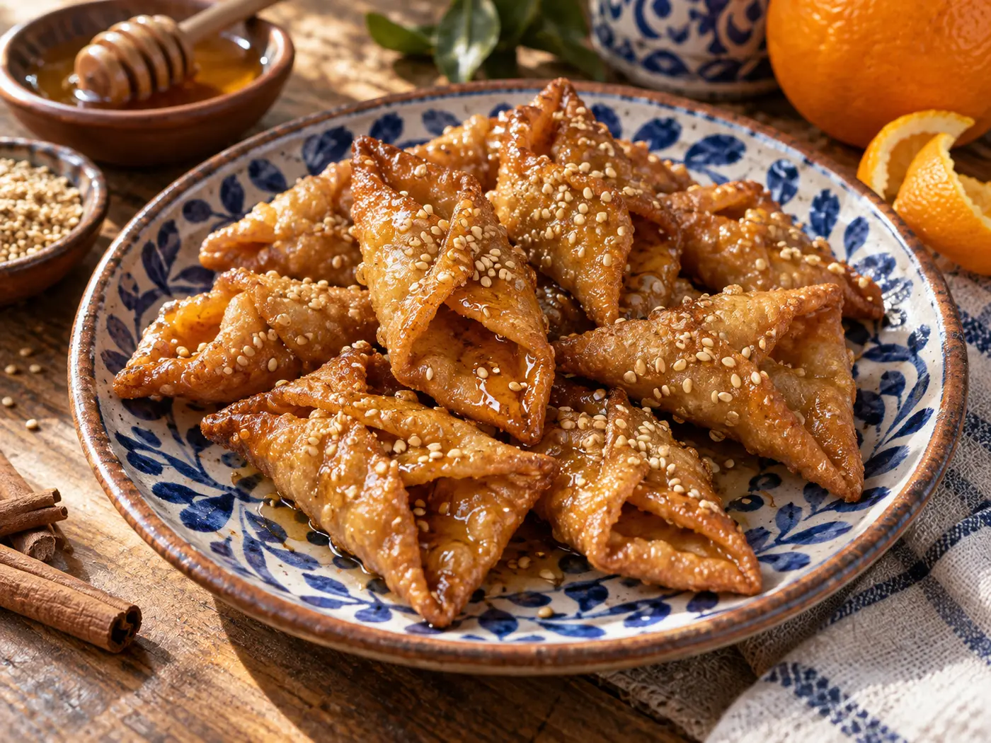 Pestiños andaluces con miel