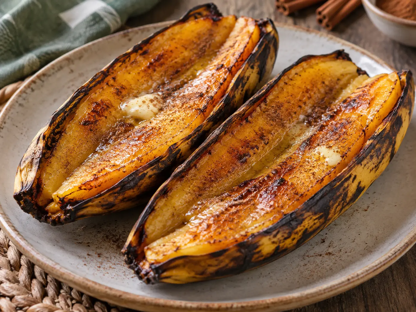 Plátanos asados en Air Fryer