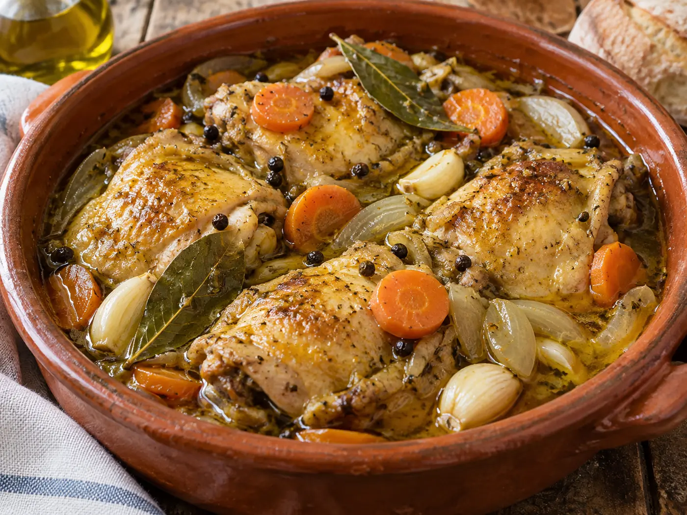 Pollo en escabeche casero