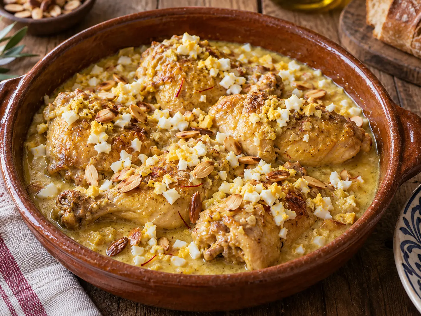 Pollo en pepitoria tradicional