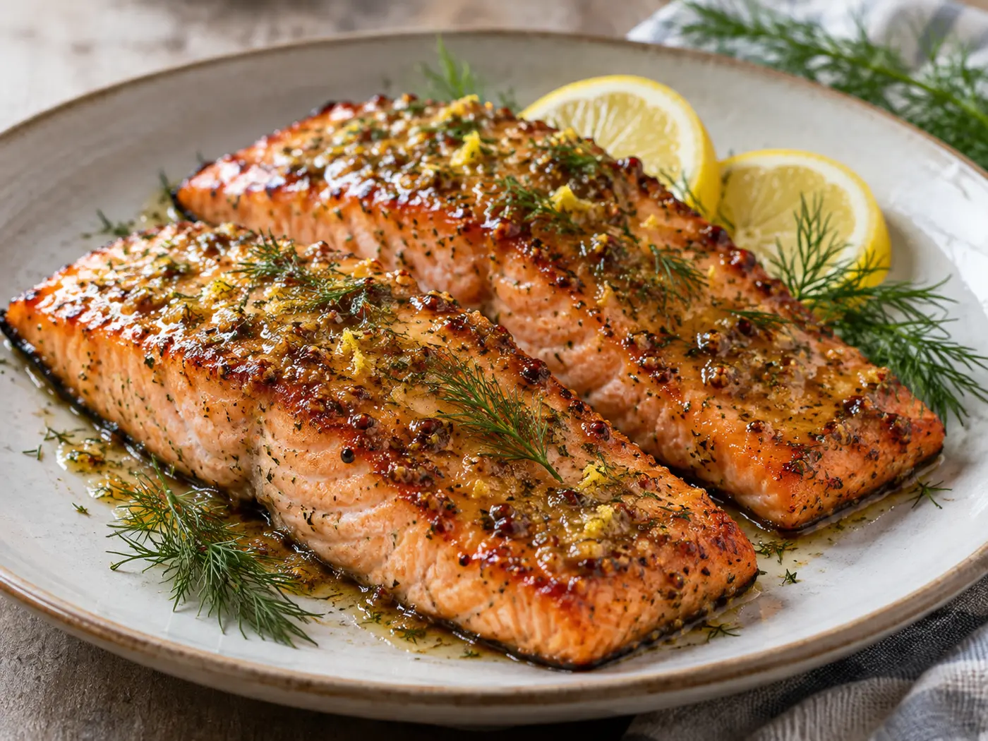 Salmón con mostaza en Air Fryer