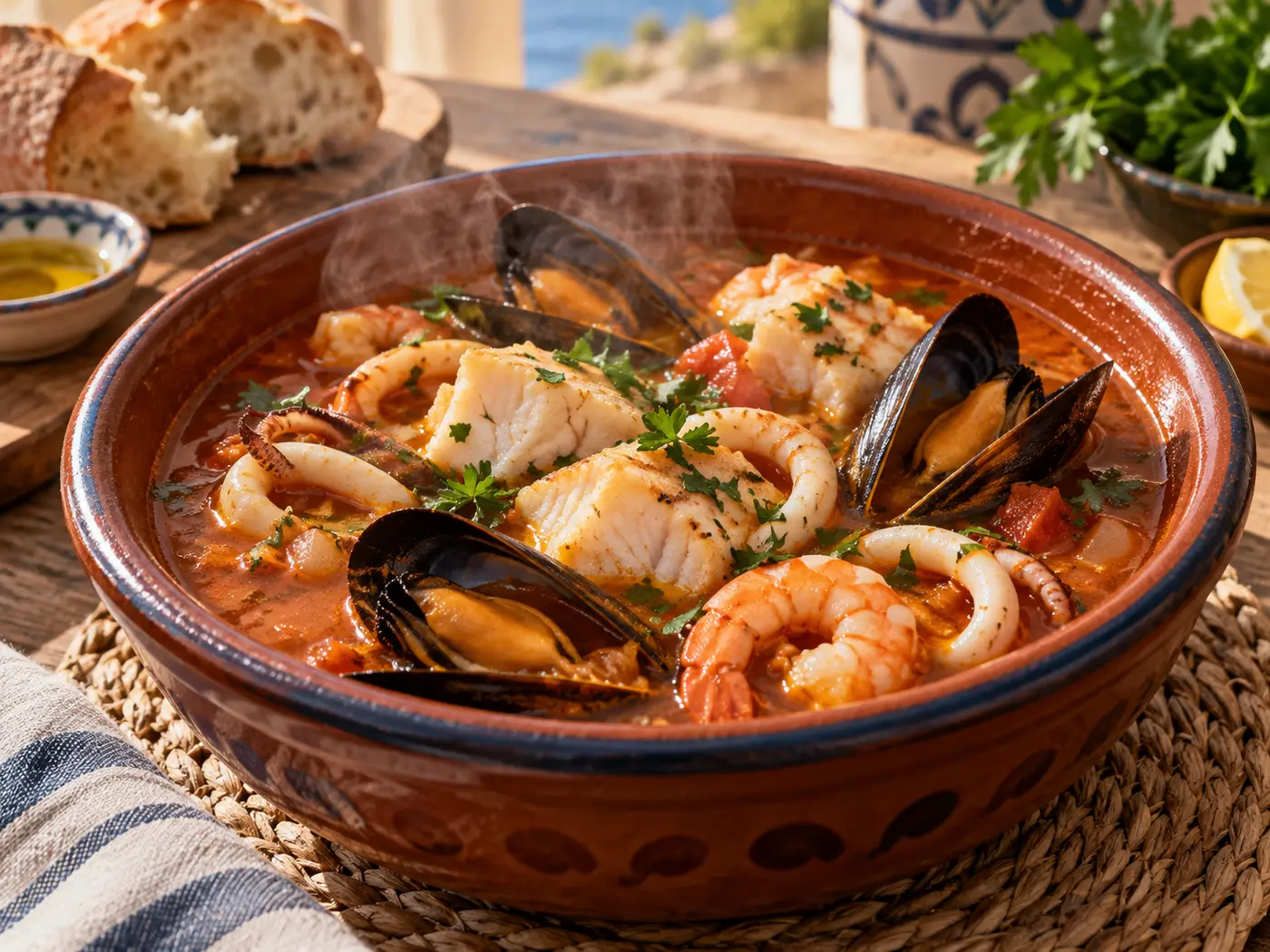 Sopa de pescado y marisco