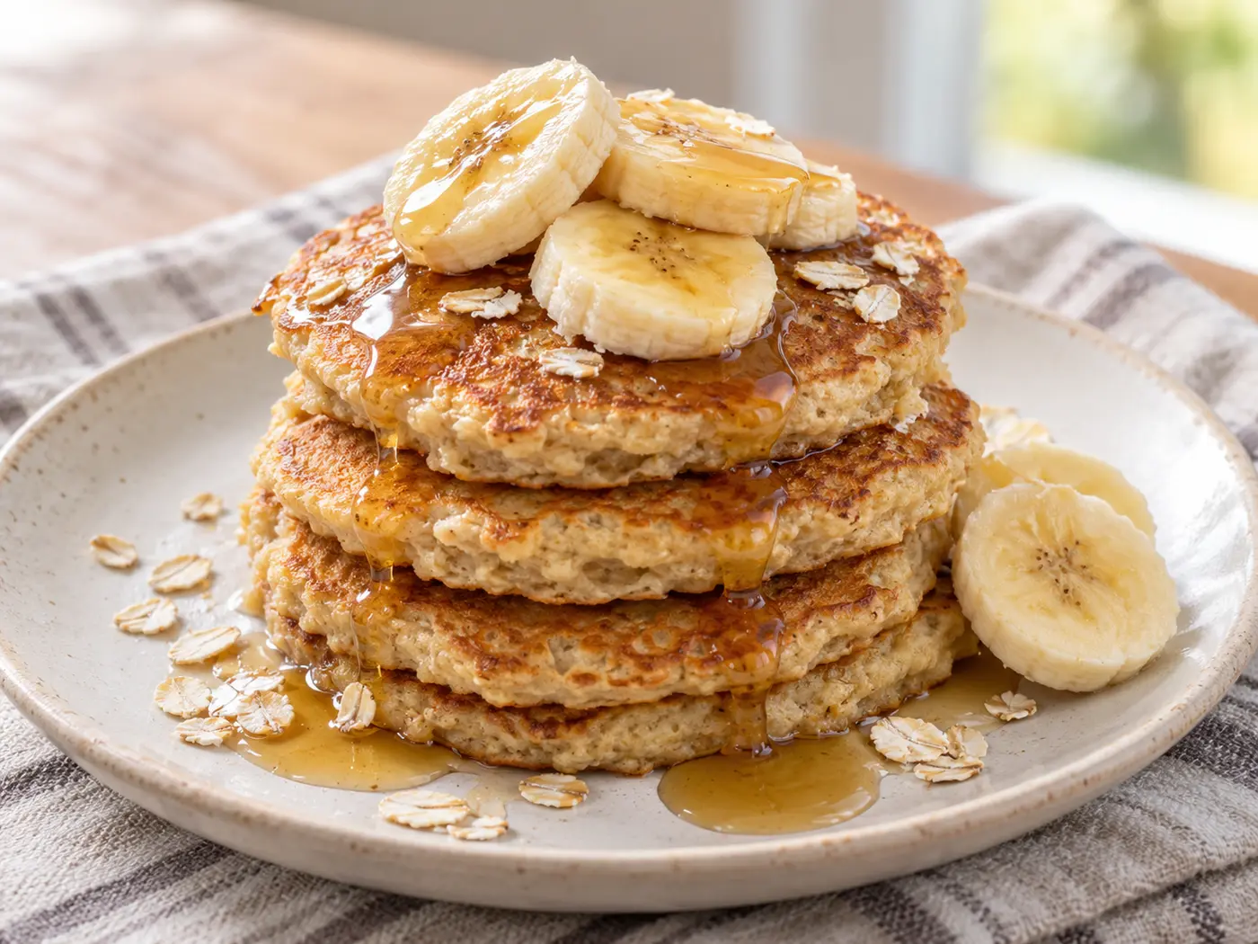 Tortitas de avena y plátano