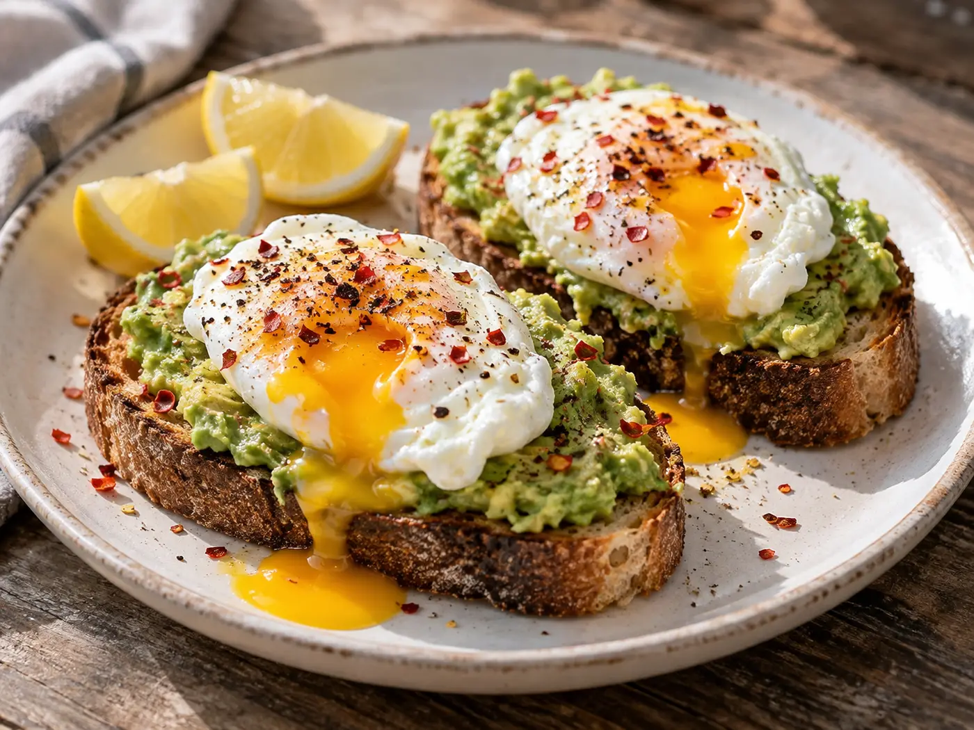 Tostadas de aguacate y huevo