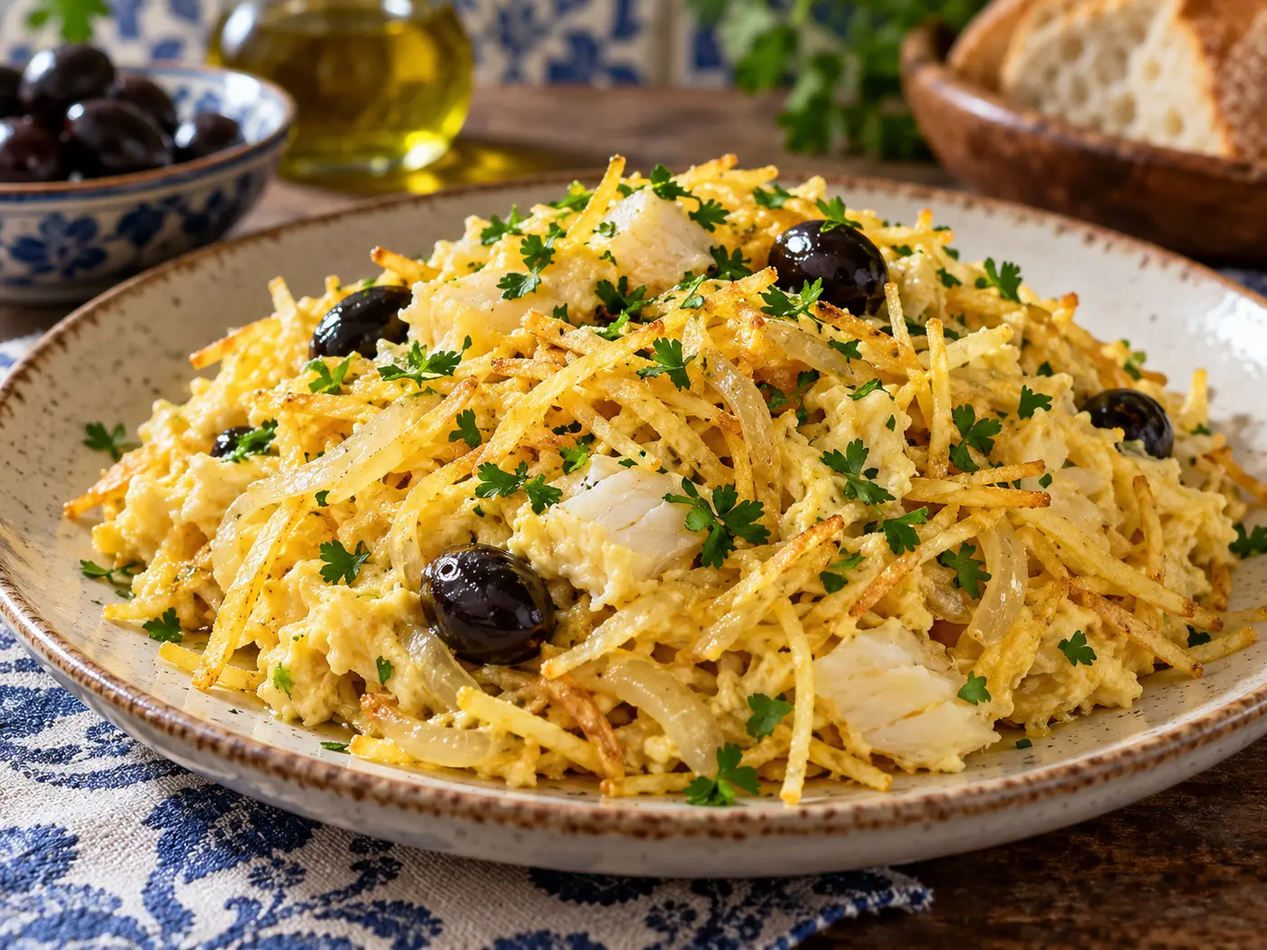 Bacalao dorado al estilo portugués