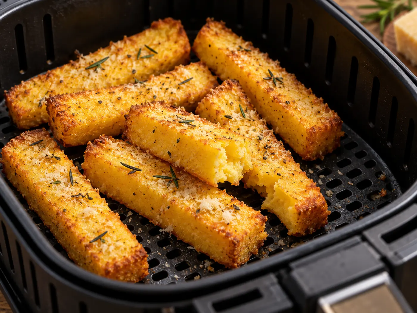 Bastones de polenta en Air Fryer