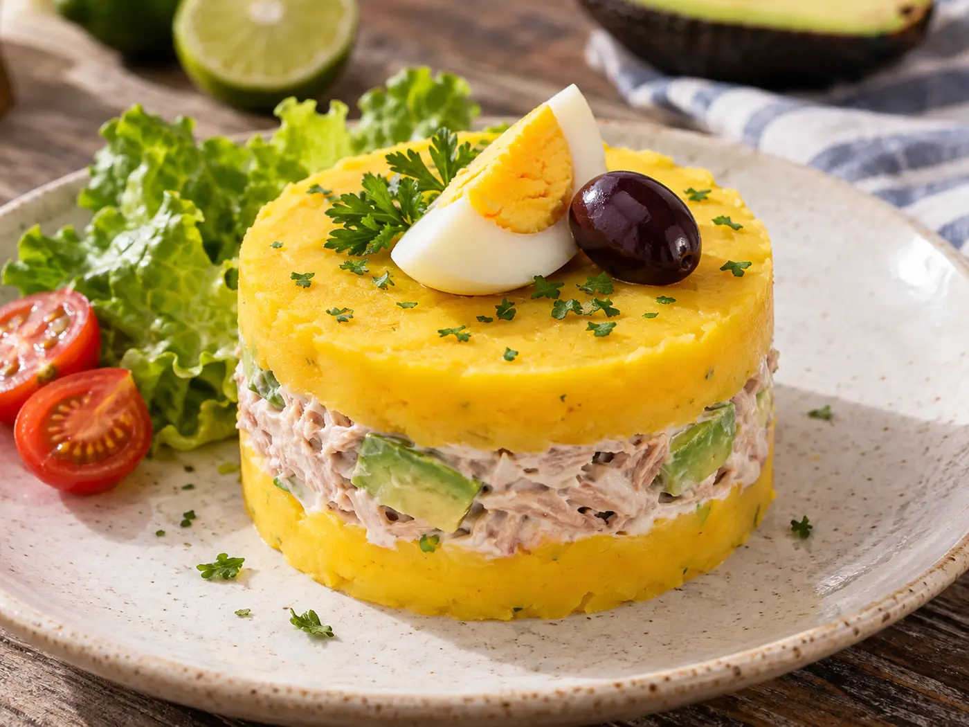 Causa rellena peruana