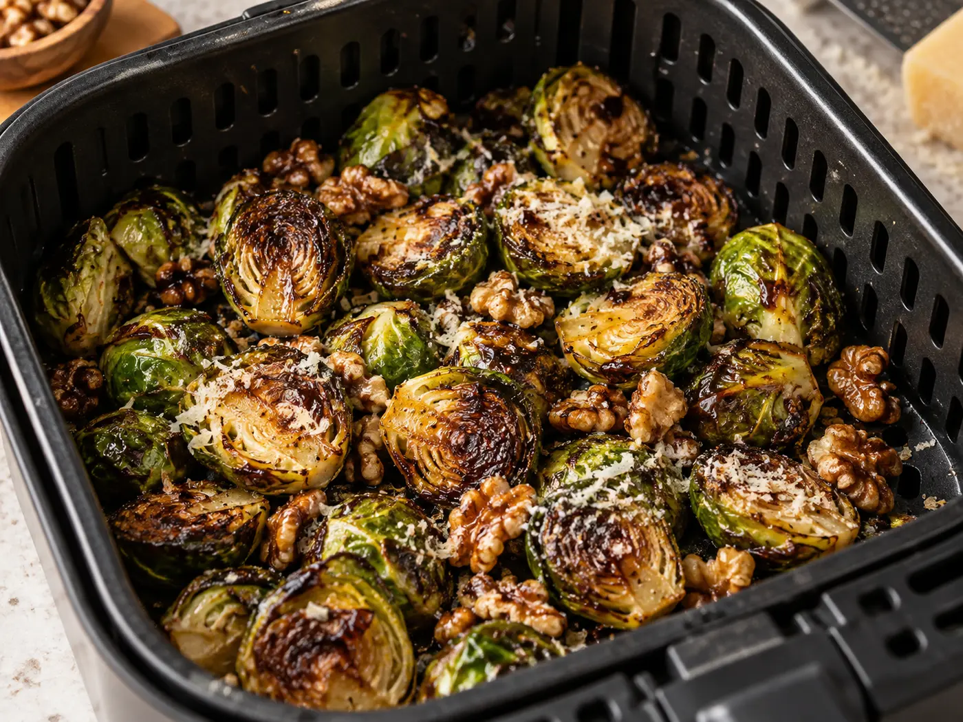 Coles de Bruselas balsámicas en Air Fryer