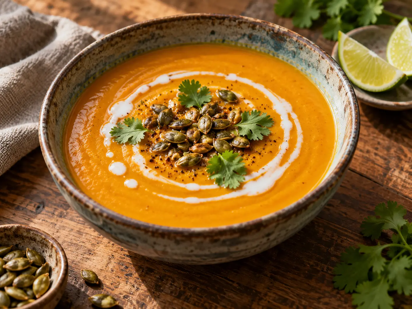 Crema de boniato y curry