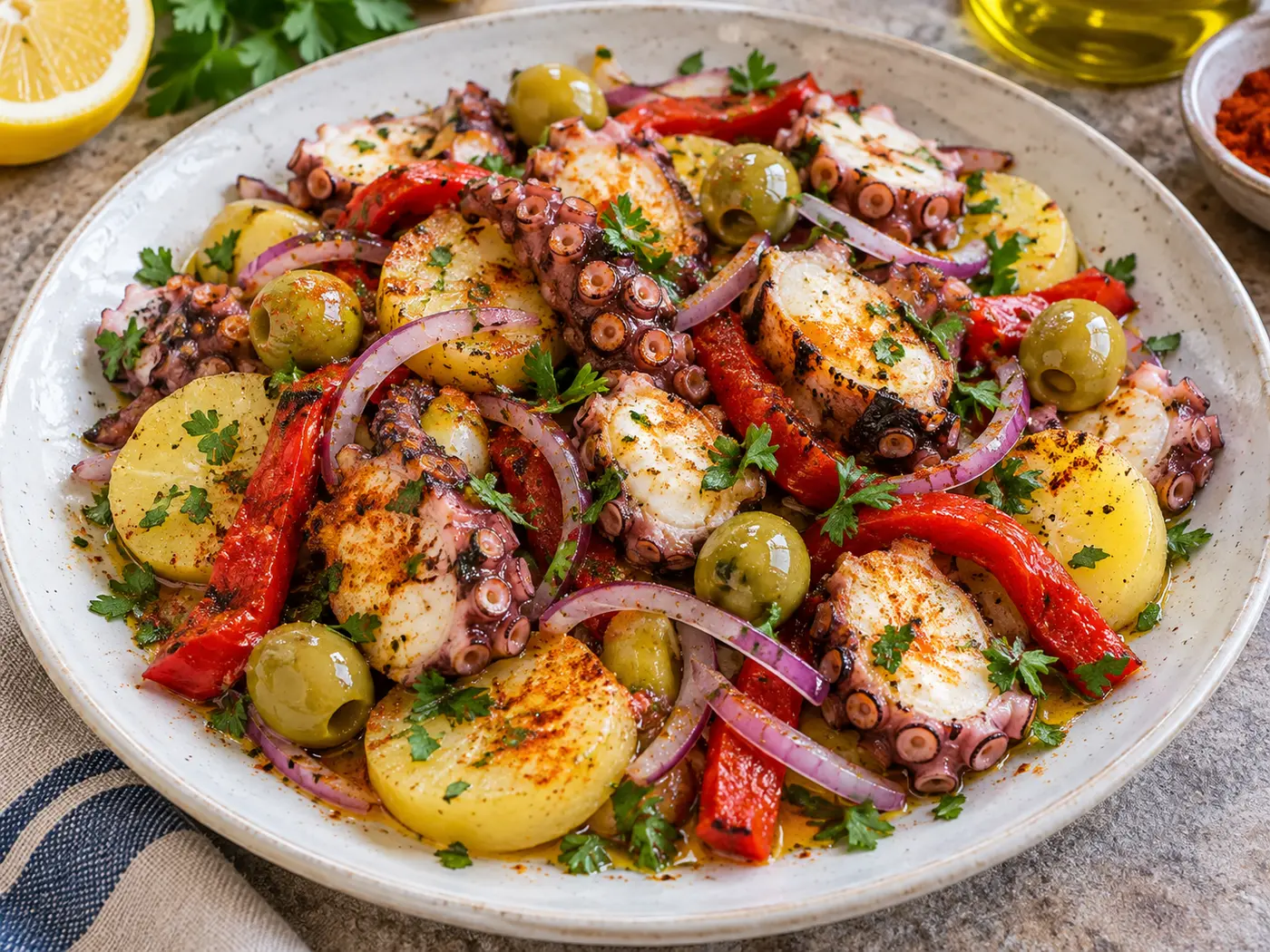 Ensalada de pulpo y patata