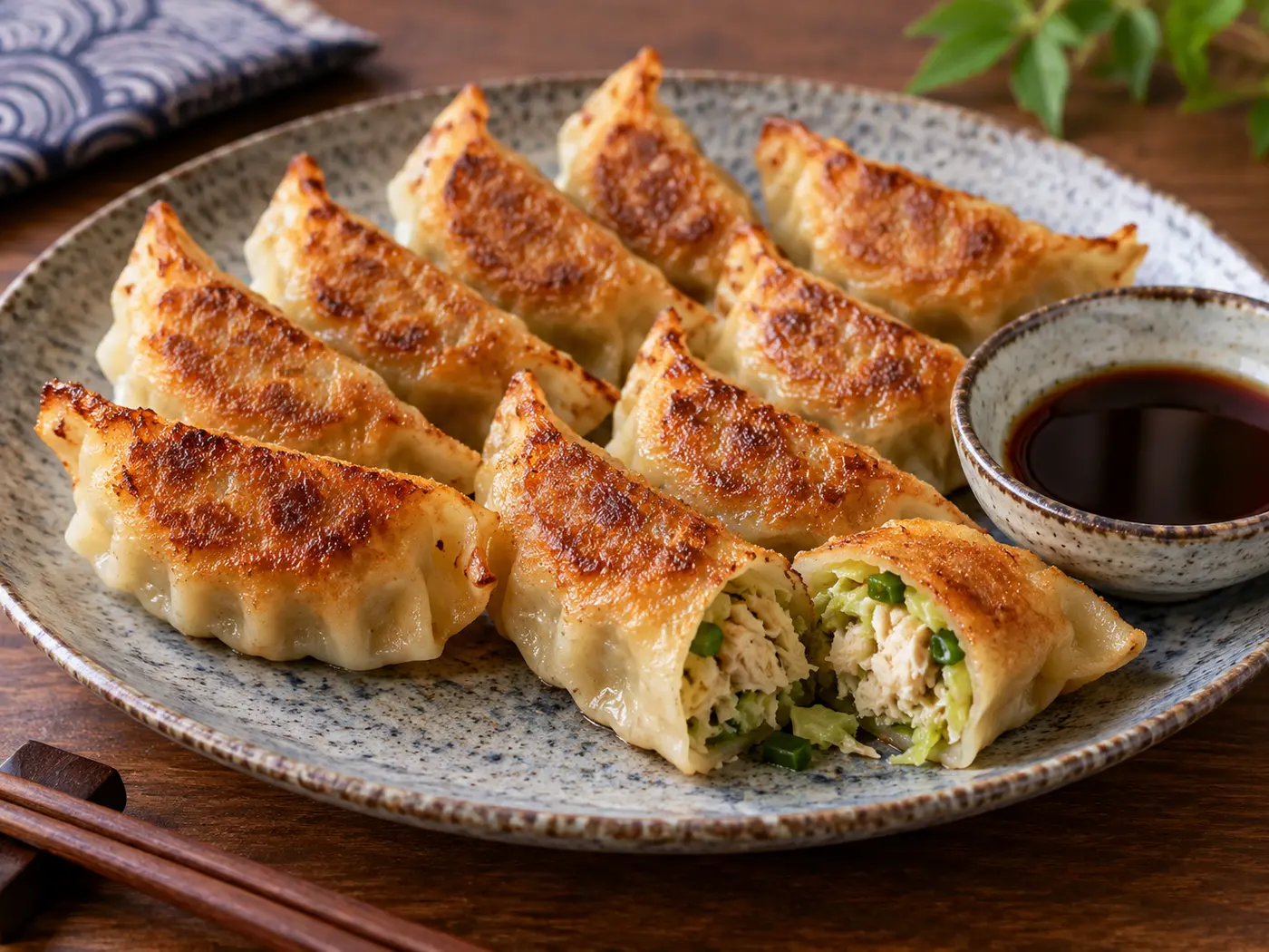 Gyozas de pollo en Air Fryer