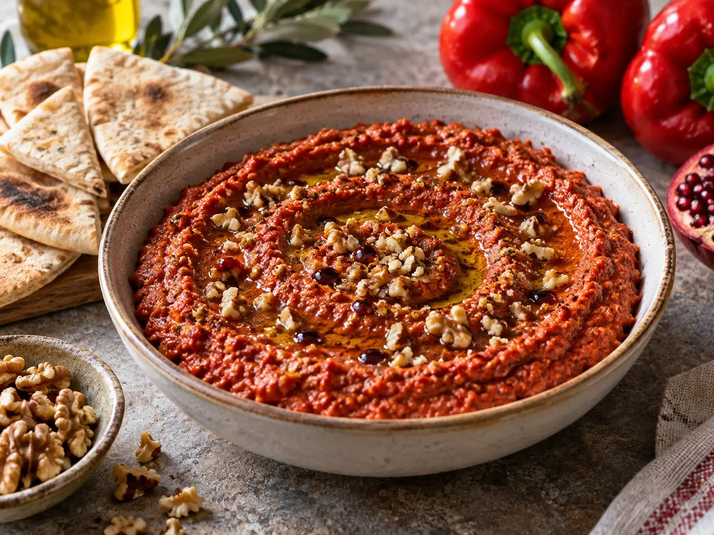 Muhammara de pimientos y nueces