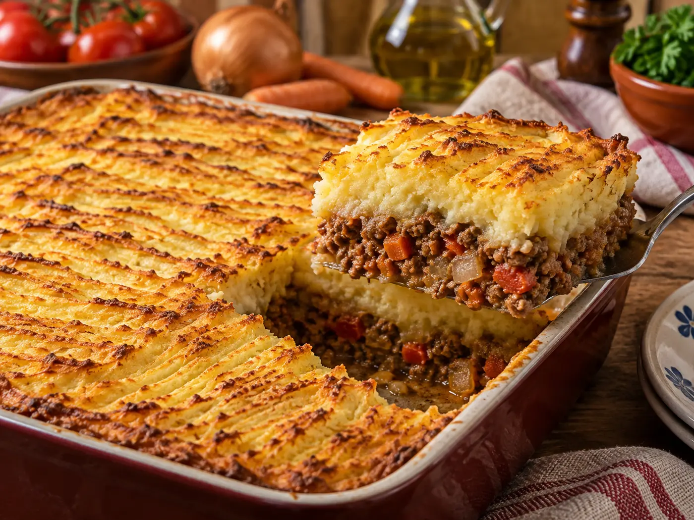 Pastel de patata y carne