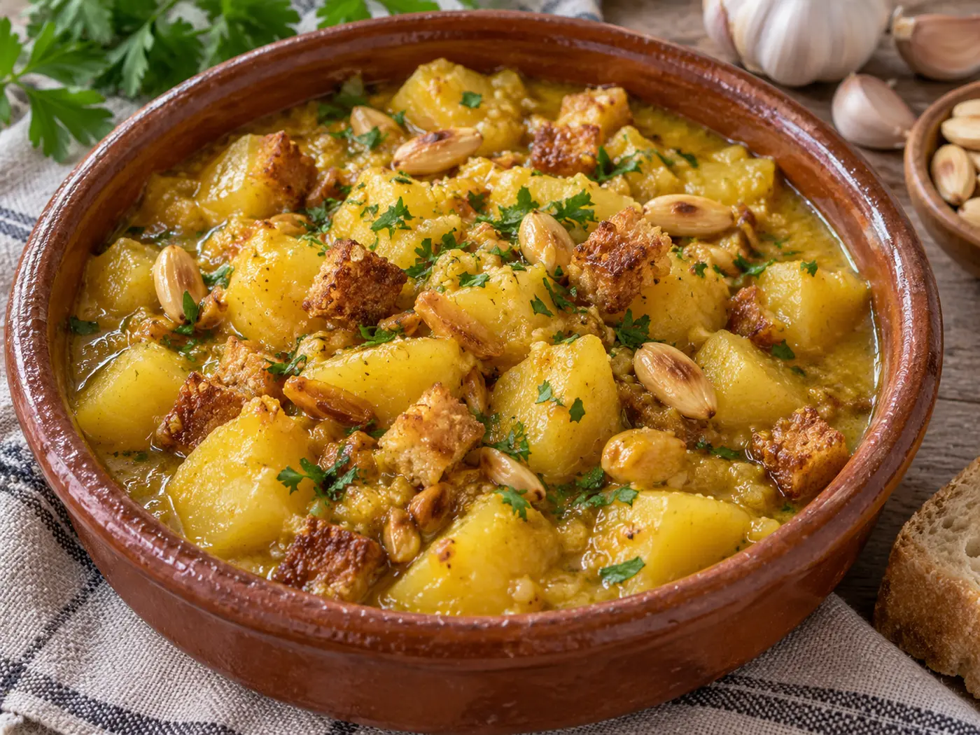 Patatas en ajopollo almerienses