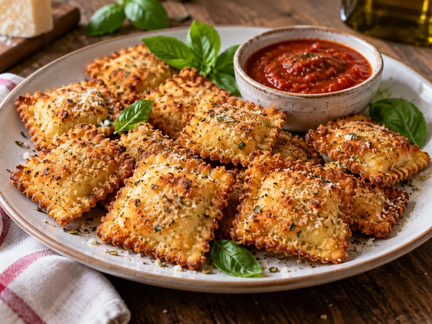 Raviolis crujientes en Air Fryer