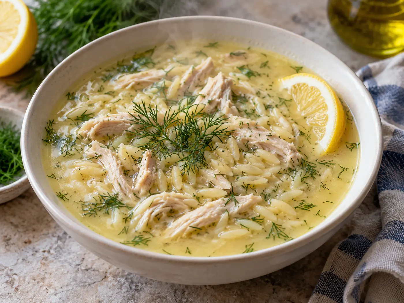 Sopa avgolemono griega