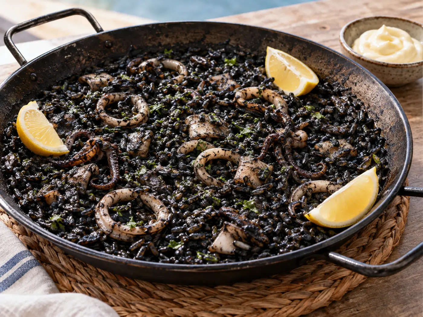 Arroz negro con calamares