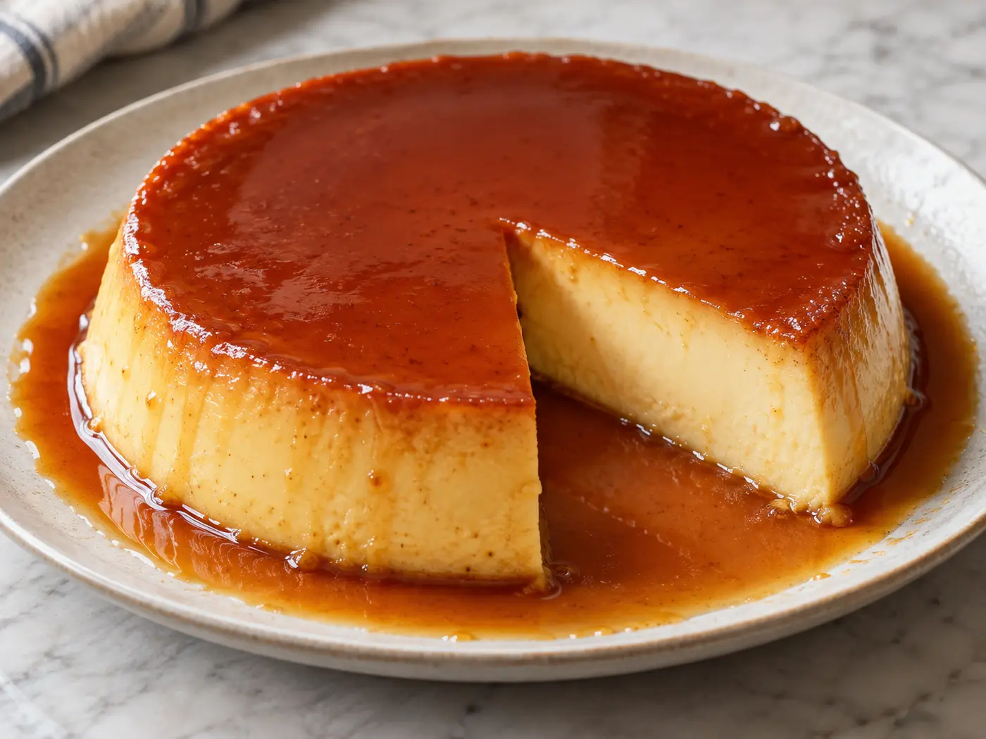 Flan de huevo casero