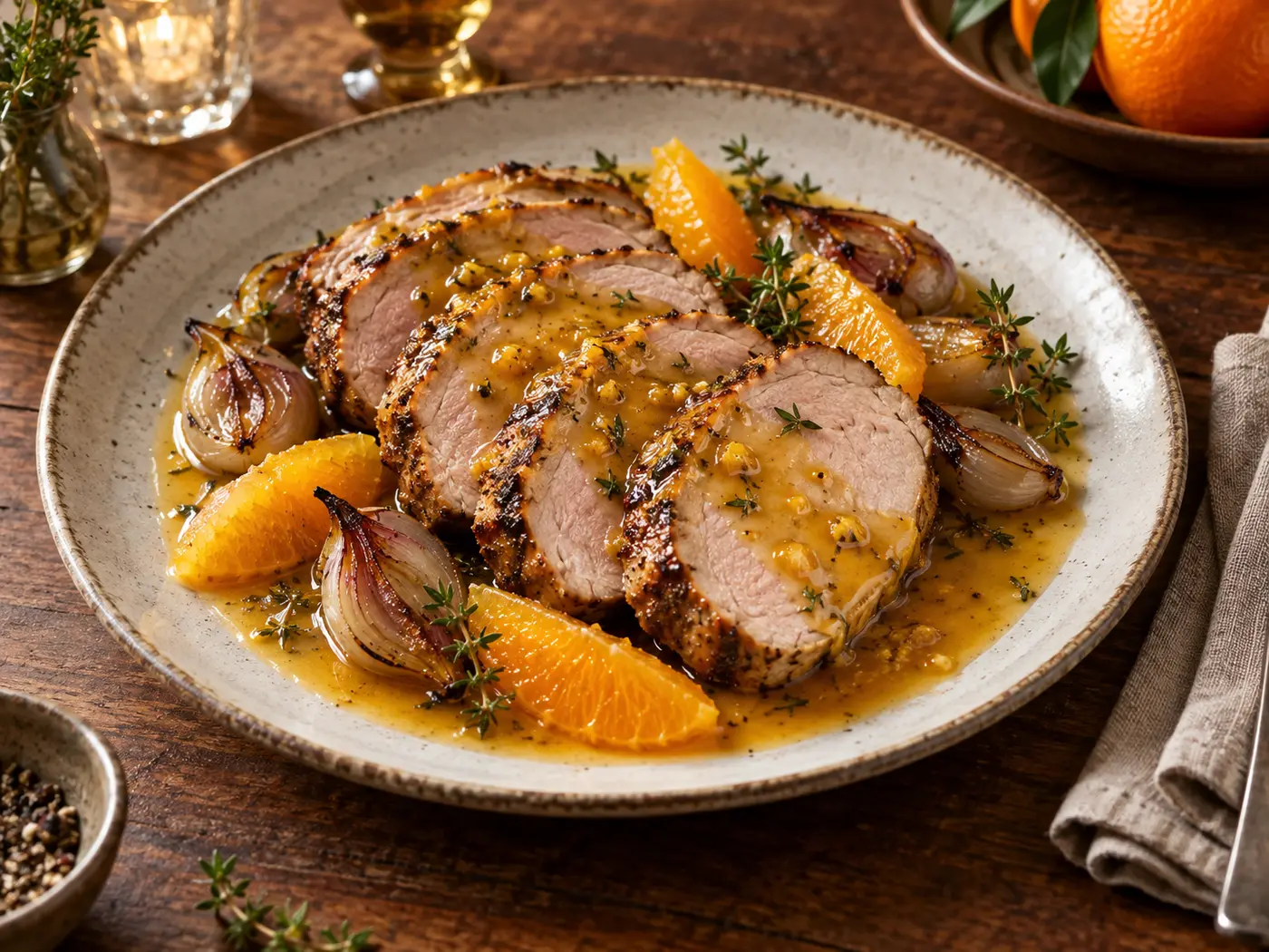 Lomo de cerdo a la naranja