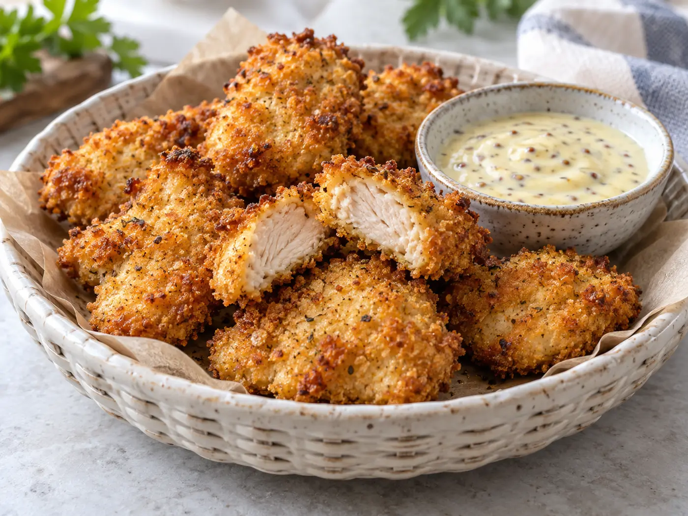 Nuggets de pollo caseros en Air Fryer