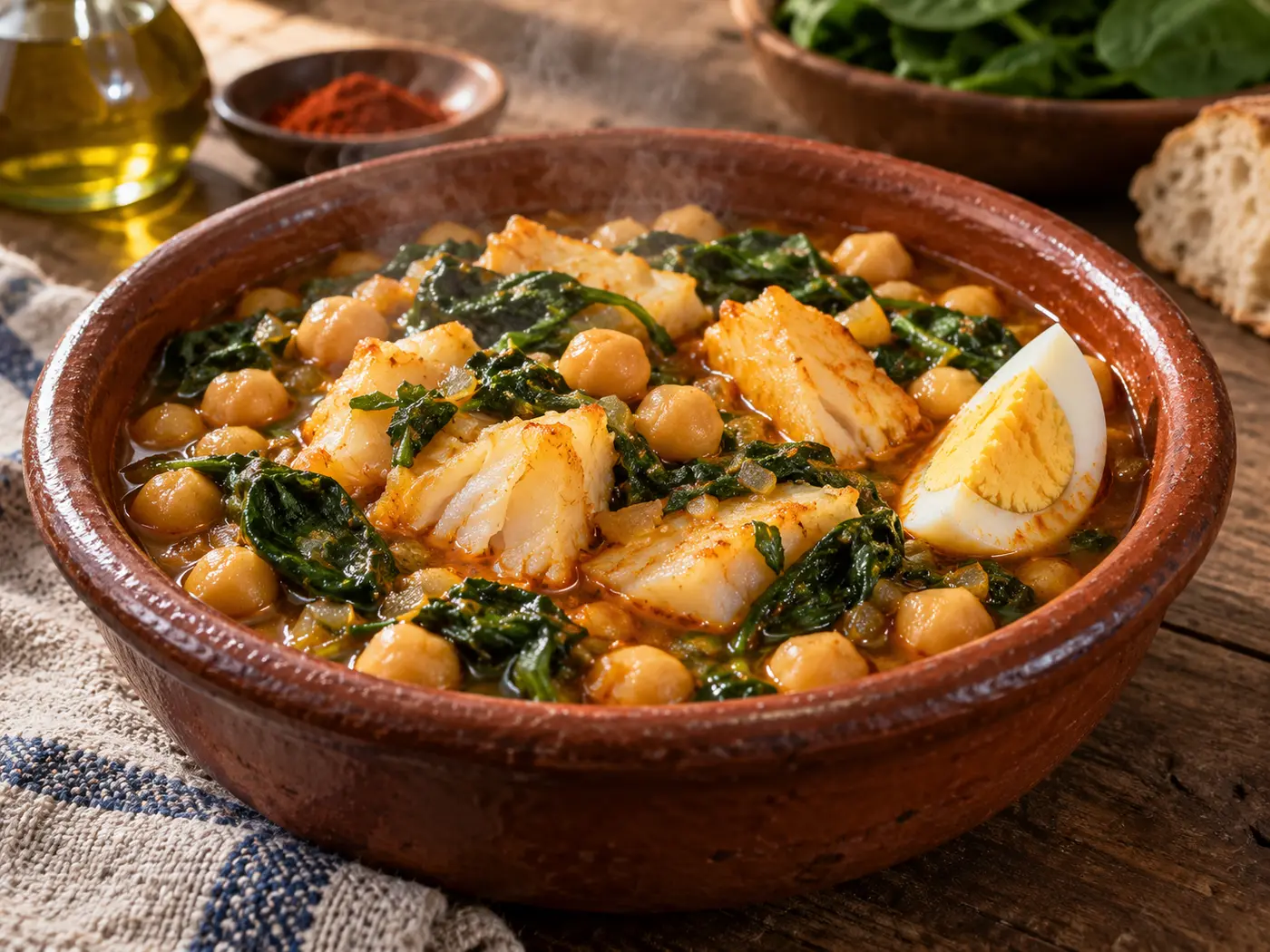Potaje de vigilia con bacalao