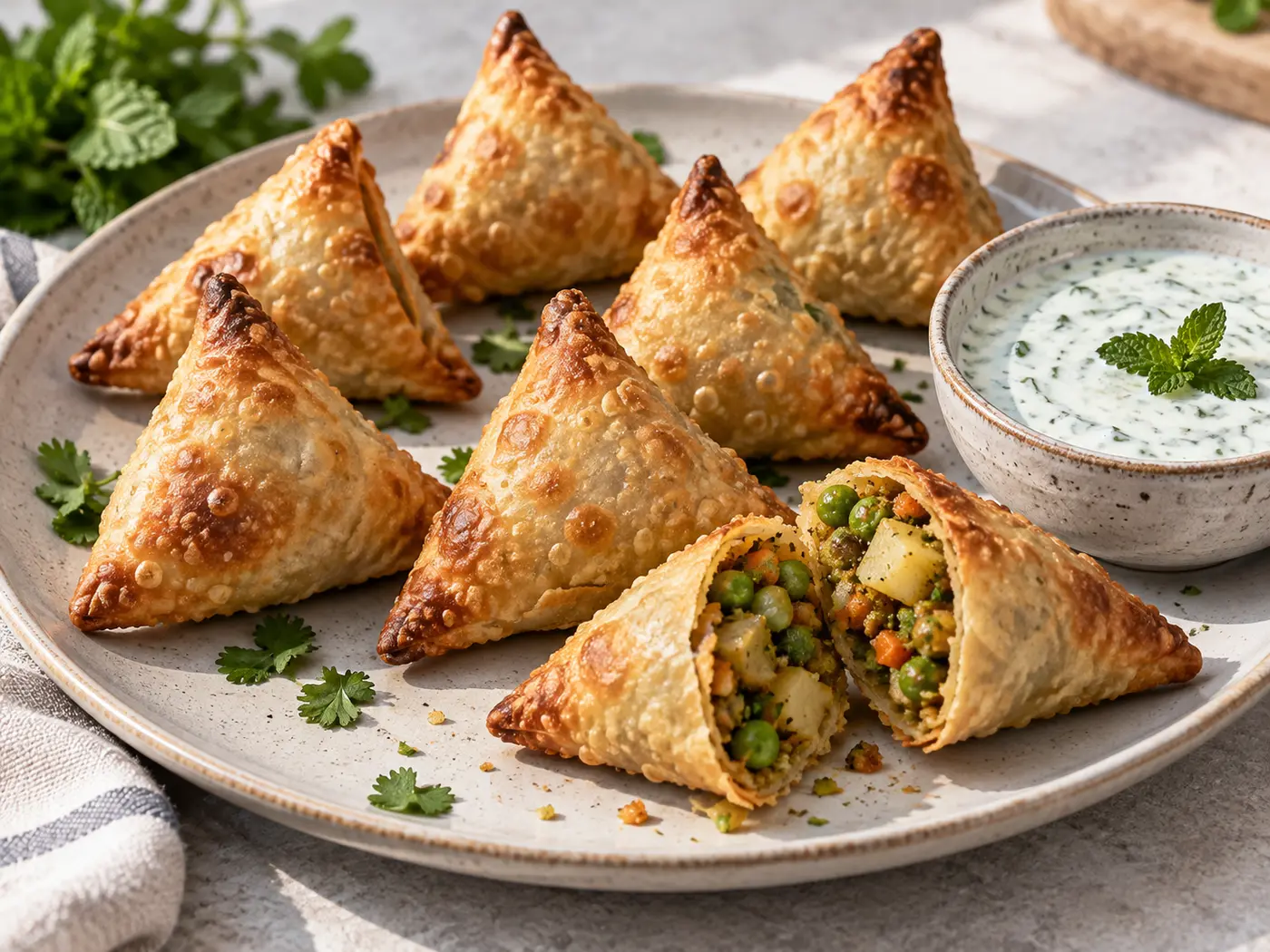 Samosas de verduras en Air Fryer