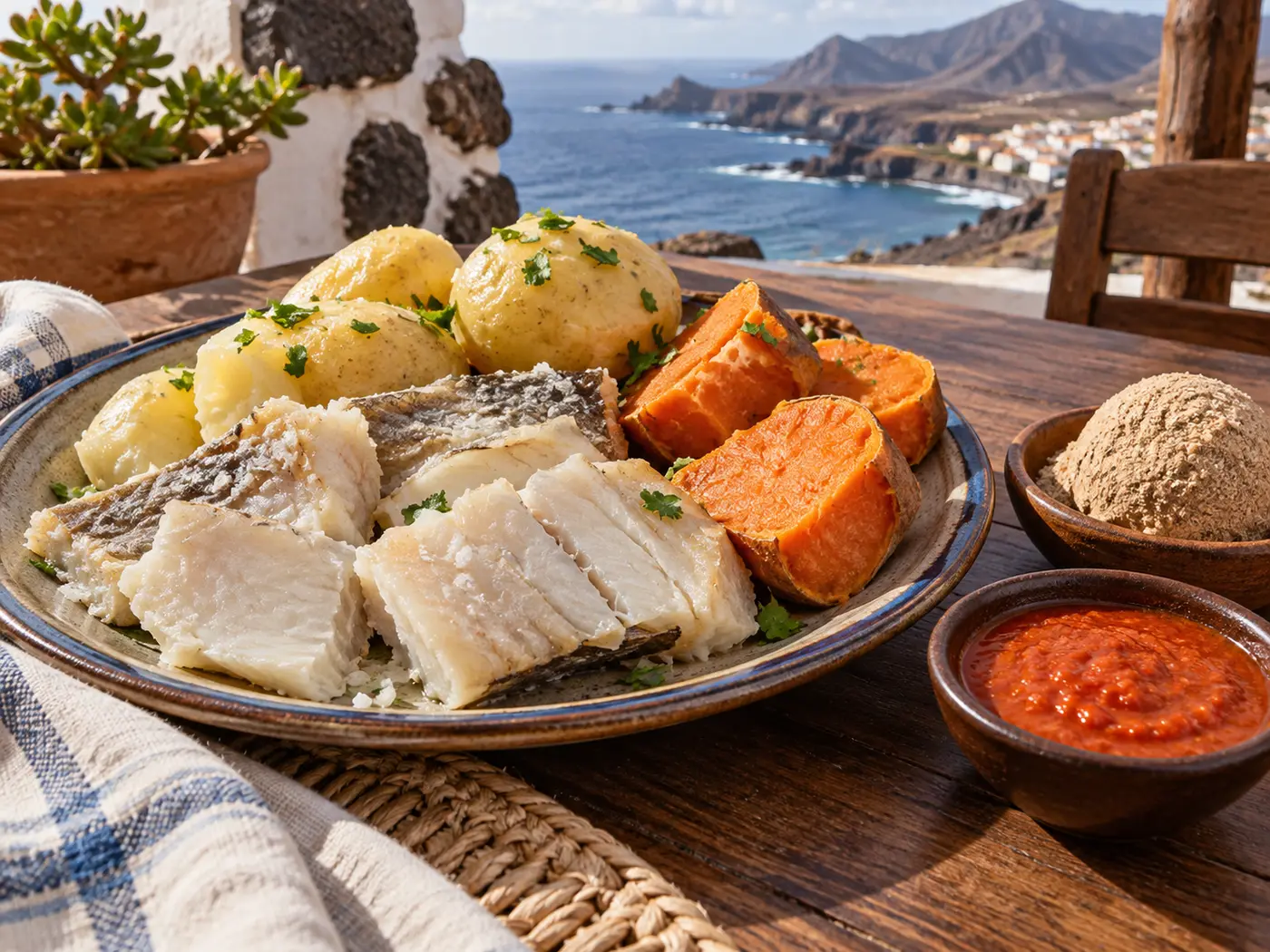 Sancocho canario con mojo